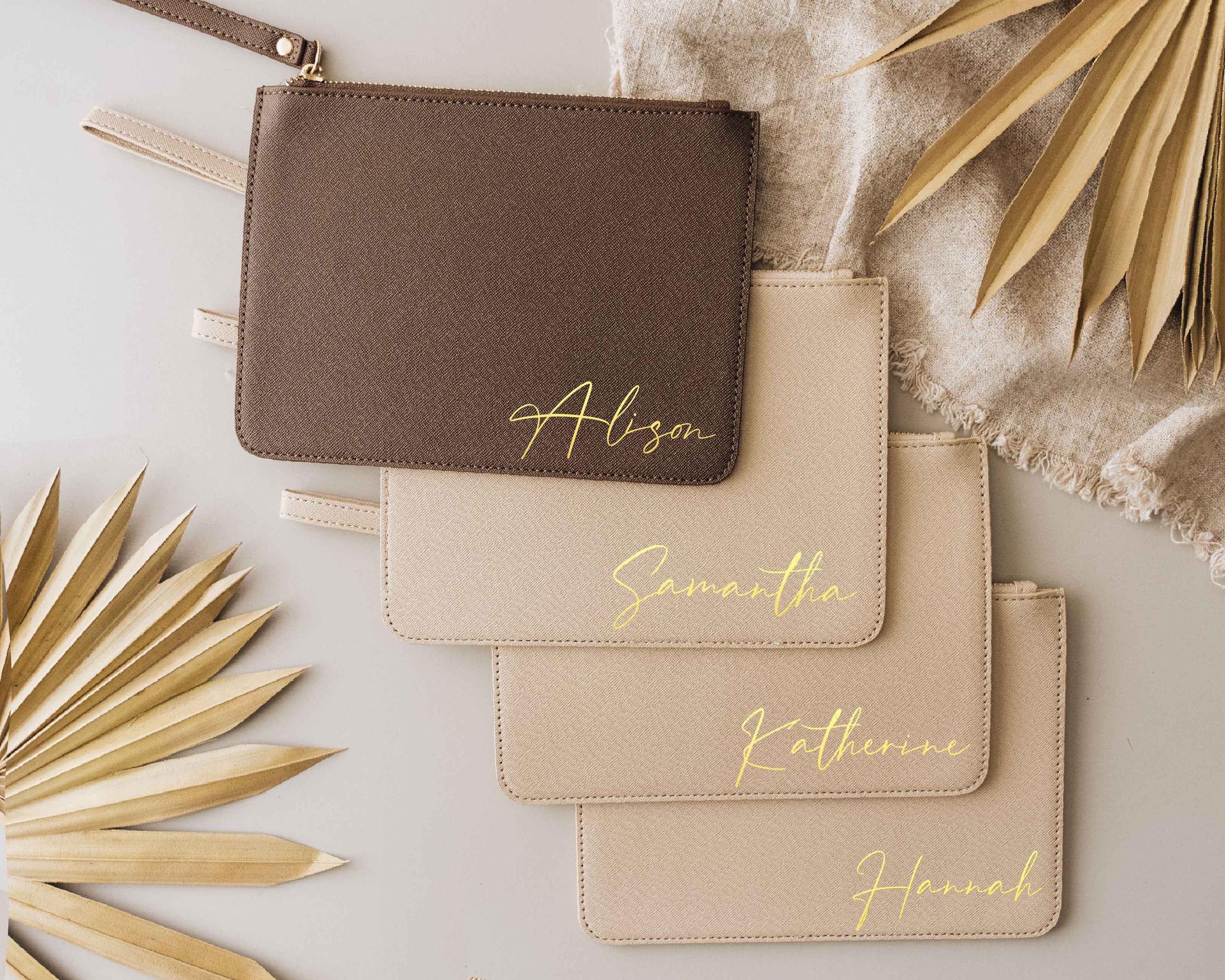 Bridal Clutch | Bridal Shower Favors | Custom Makeup Bag | Personalized Gifts for Mom | Bachelorette Party Gifts | Bridal Party Gifts