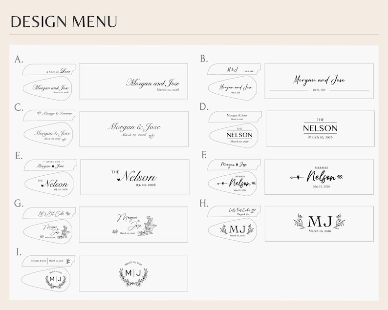 Design menu