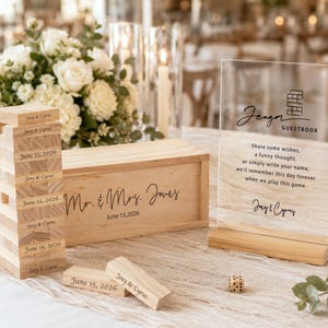 Wedding Guest Book Alternative, Personalized Wood Block Guestbook Set, Custom Wedding Decor, Unique Wedding Gift [N] [W] image 8
