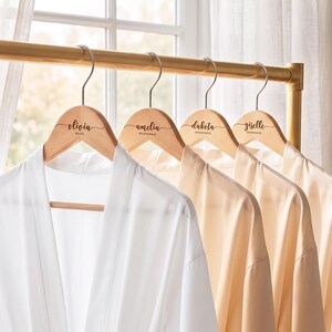 Groomsmen Custom Suit Hanger, Personalized Engraved Wooden Tuxedo Hangers Set image 14