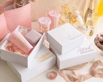 Personalized Magnetic Box,Custom Name Bridesmaid Proposal gift Box, Bridal Shower Box, Will You Be My Bridesmaid Box, Wedding Gift box