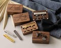 Personalized Cufflinks & Tie Clip Set, Engraved Groomsmen Gifts, Father's Day gift 2026