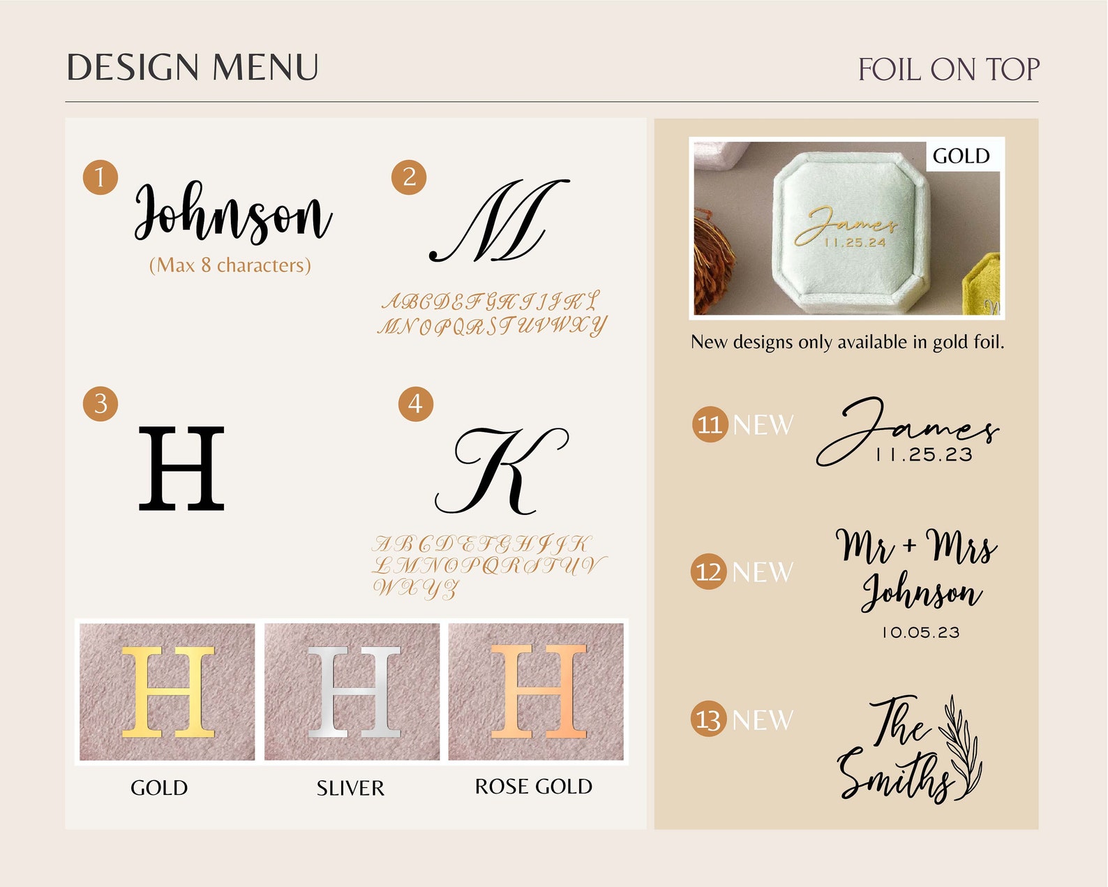 Custom Wedding Ring Box Monogram Ring Bearer Personalized Velvet Ring