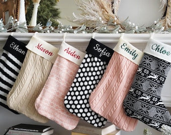 Personalisierte Name Weihnachtsgeschenk | Benutzerdefinierte Familienstrumpf | Geschenk für Familie |  Weihnachtsstrickstrümpfe | Weihnachtsstrumpf Geschenke