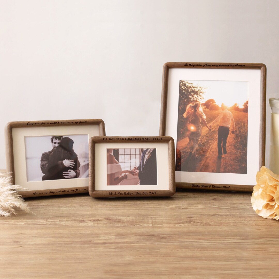 Personalized Frames Solid Photo Frames Custom Wood Photo Fram Grandparents Gift Ideas Engraved