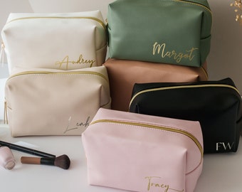 Borsa per trucco personalizzata l Borsa da toilette l Proposta personalizzata per damigella d'onore l Pochette personalizzata l Custodia per cosmetici l Idee regalo per damigella d'onore