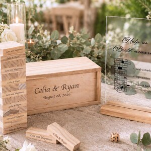 Wedding Guest Book Alternative, Personalized Wood Block Guestbook Set, Custom Wedding Decor, Unique Wedding Gift [N] [W] image 5