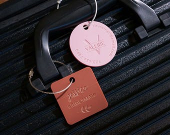 Personalized Acrylic Luggage Tag, Discreet Address Travel Tag, Bag, Backpack, Gift, Privacy Tag, Wedding Gift, Corporate Gift, Mother's Day