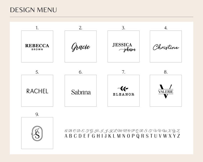 a bunch of different type of font and numbers