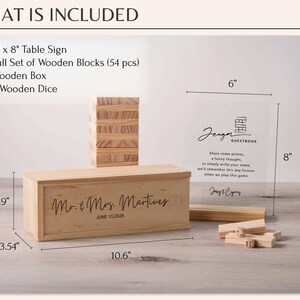 Wedding Guest Book Alternative, Personalized Wood Block Guestbook Set, Custom Wedding Decor, Unique Wedding Gift [N] [W] image 4