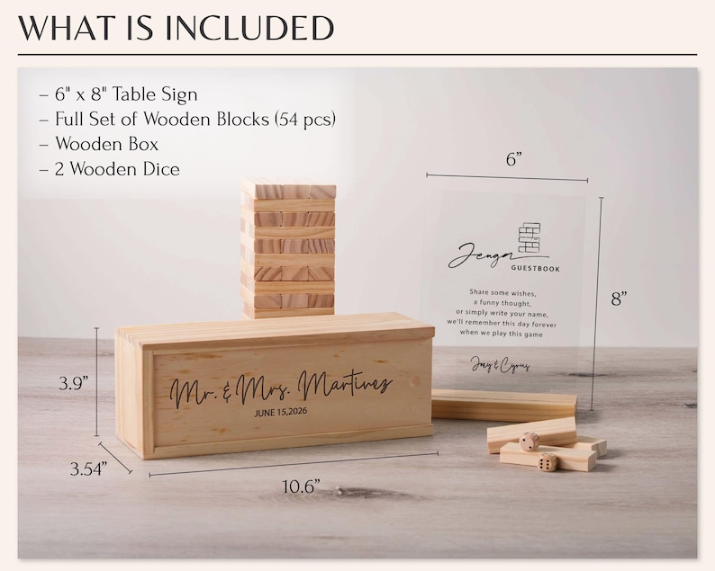 Wedding Guest Book Alternative, Personalized Wood Block Guestbook Set, Custom Wedding Decor, Unique Wedding Gift [N] [W] image 4
