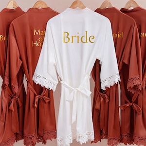 Soft Bridesmaid Robes, Rose Wedding Robes, Bridesmaid Gifts, Bridal Robes, Bridal Party Gifts, Bridesmaid Proposal, Wedding Day Robes&lt;W&gt;