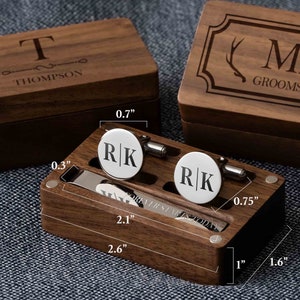 personalised cufflinks and tie clip set