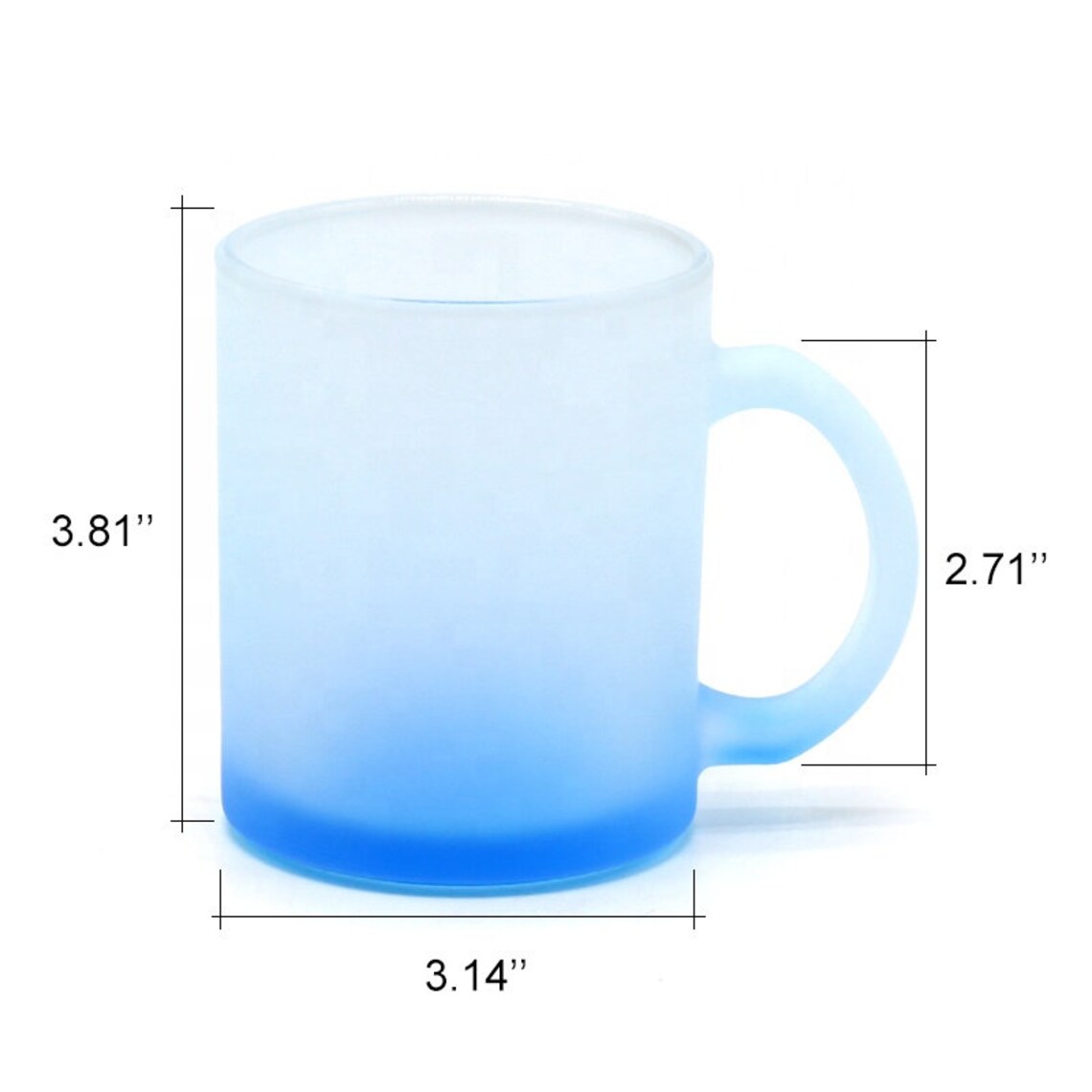 11oz Sublimation Gradient Color Frosted Glass Mug Sublimation Etsy
