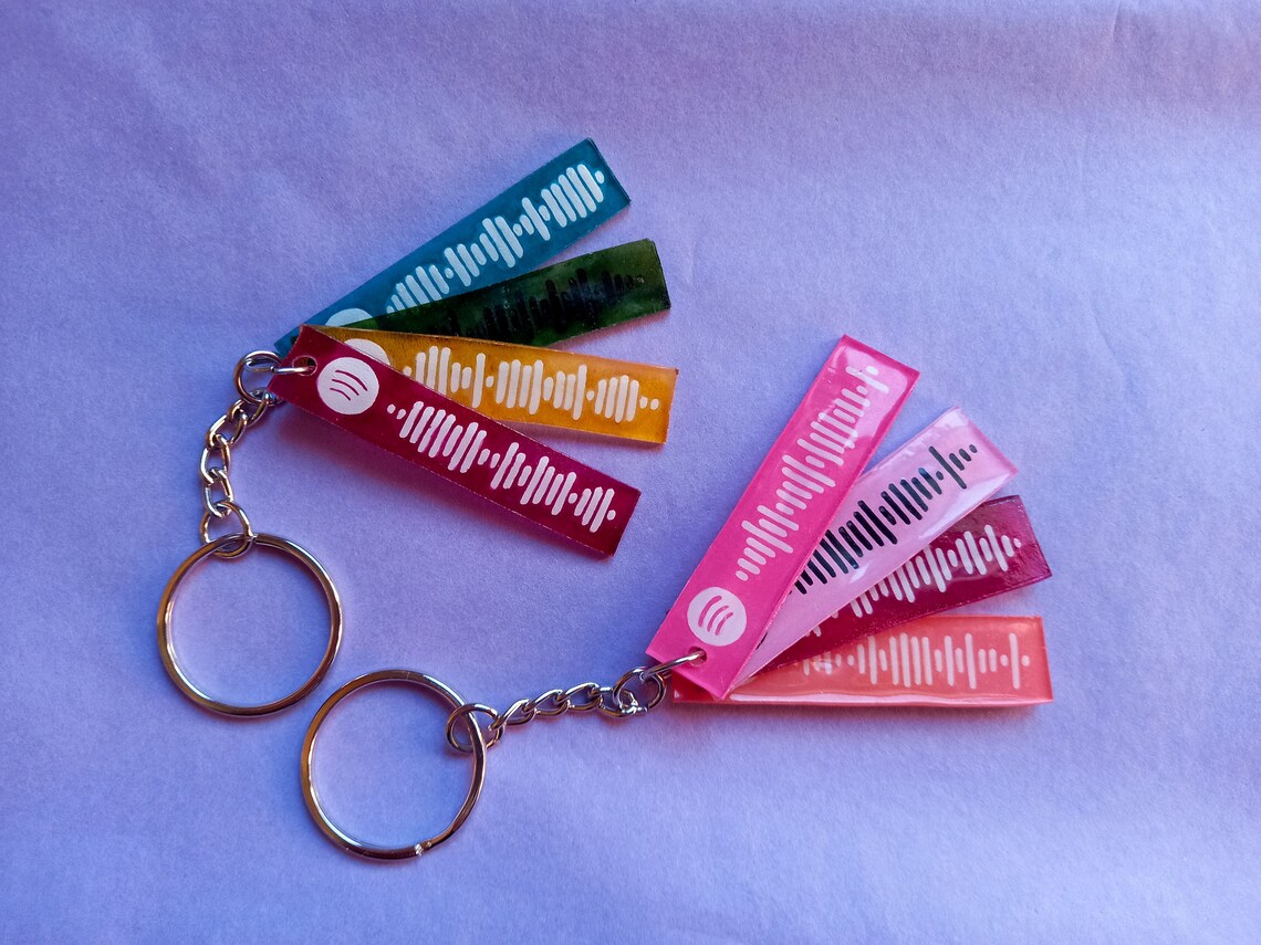 Custom Spotify Code Keychain Valentine's Day Gift Idea | Etsy