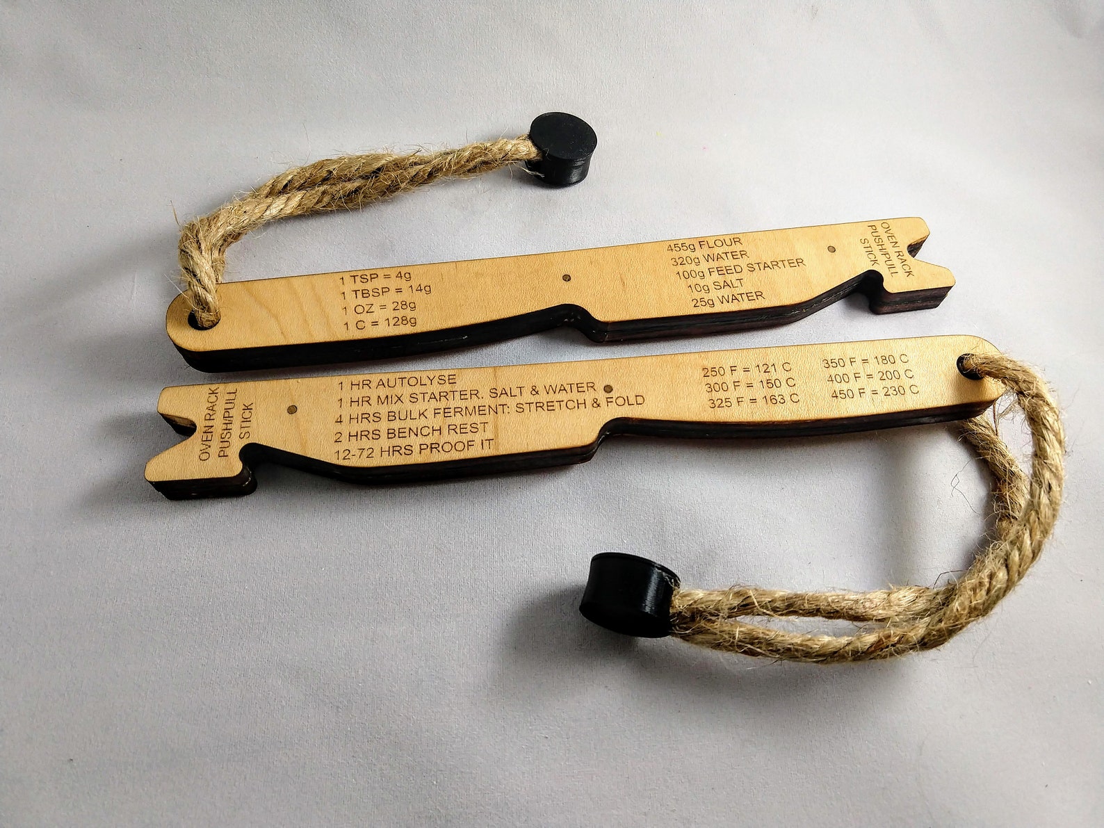 Custom Oven Rack Push / Pull Stick w/Sourdough making notes Etsy