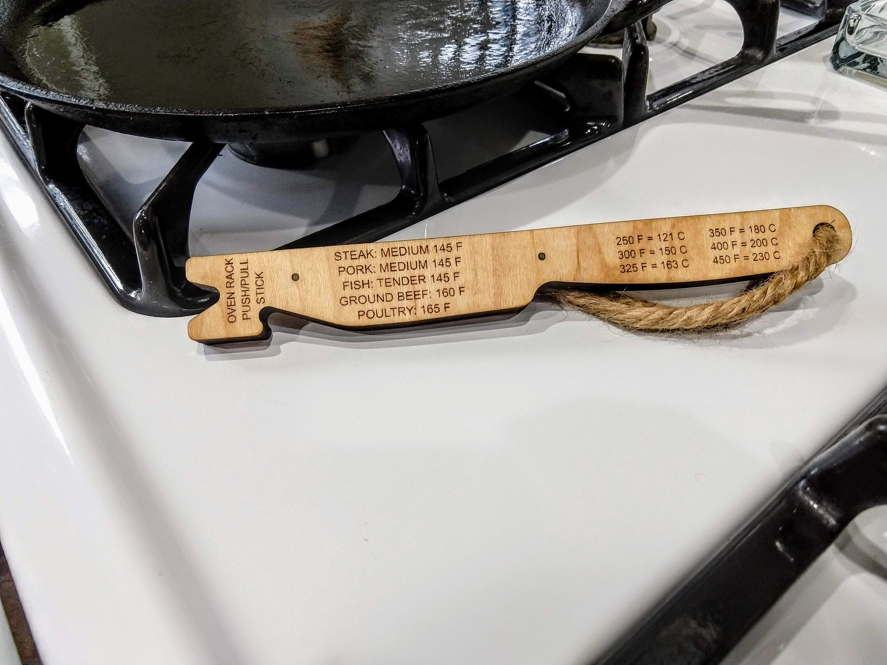 Laser Engraved Oven Rack Push Pull Stick Etsy.de