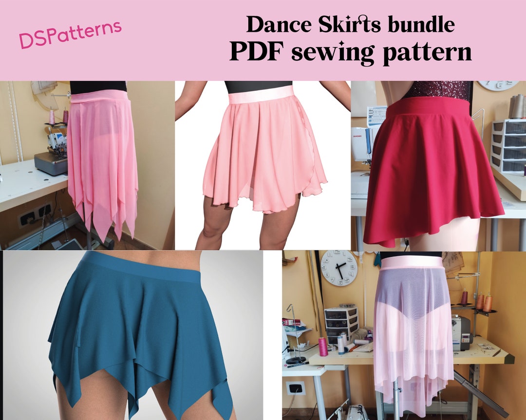 DIY Dance Skirts PDF Sewing Pattern BUNDLE 5 Sewing Patterns Included