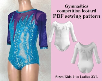 Naaipatroon gymnastiekpakje – Makkelijke pdf om zelf te maken voor meisjes en vrouwen, danskleding, direct downloaden