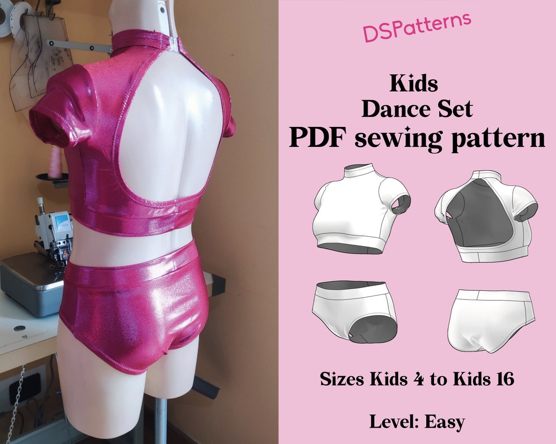 DIY Kids Dance Costume Sewing Pattern PDF Sizes 416 Mock Etsy