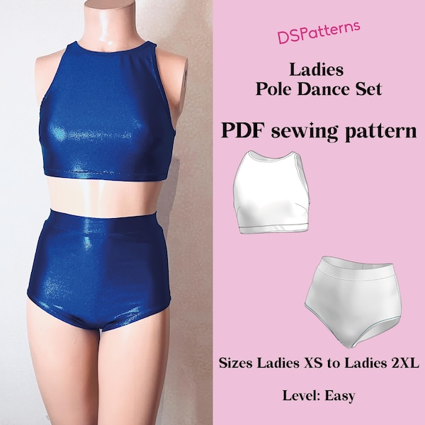 Naaipatroon paaldansset – haltertop en korte broek met hoge taille (pdf-download)