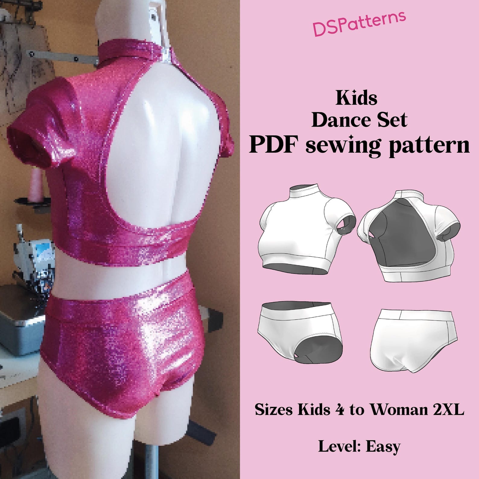 DIY Kids Dance Costume Sewing Pattern (sizes 4-16) (PDF Pattern) - Etsy