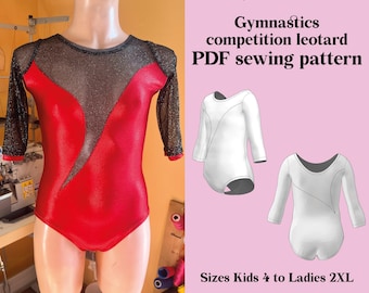 Gymnastics Leotard Sewing Pattern – Easy DIY PDF for Girls & Women, Dancewear, Instant Download