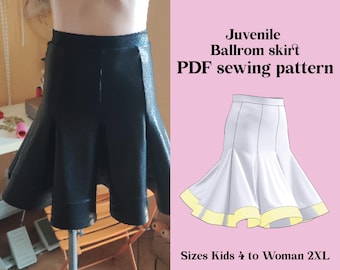 DIY Juvenile Ballroom Skirt Pattern – Instant Download (PDF)