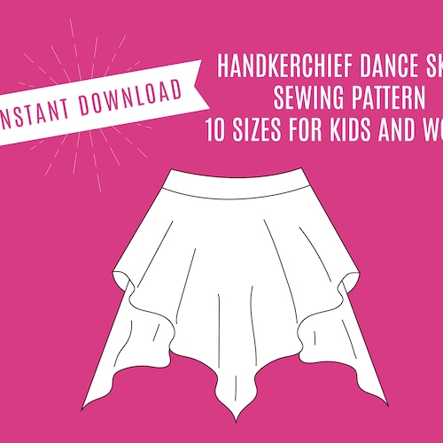 Diy Dance Skirt Sewing Pattern PDF Handkerchief Ballet Skirt Etsy