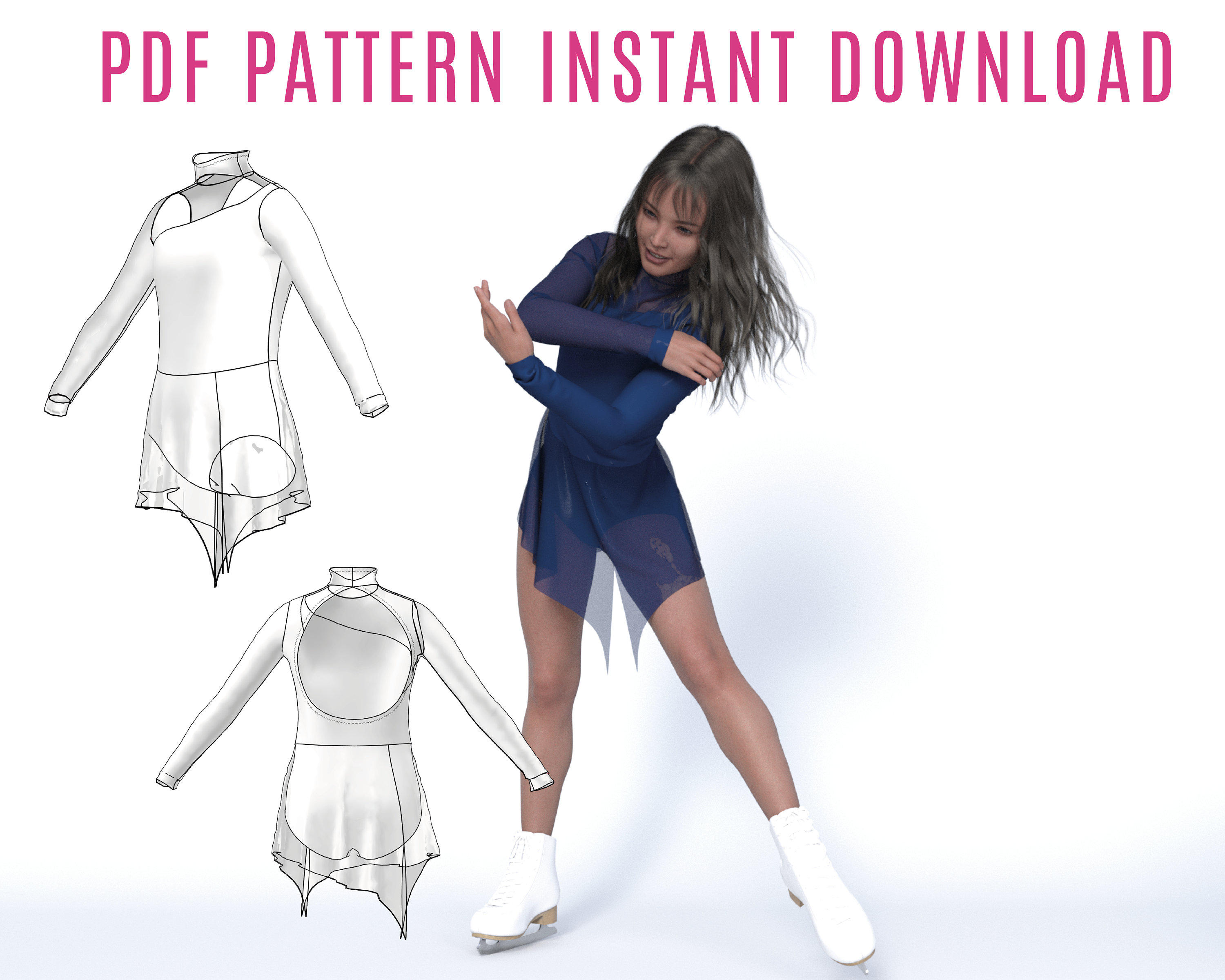 Diy Figure Skating Dress Sewing Pattern PDF Kids Skating Etsy Australia