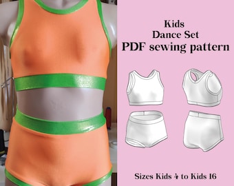 DIY Girl's Dance Set Sewing Pattern – Halter Top & Shorts (PDF Pattern)