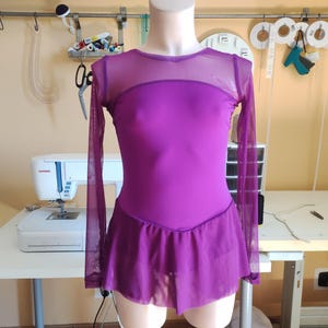 Kids Figure Skating Dress Sewing Pattern – Long Sleeve Flared Skirt (PDF Download) image 5
