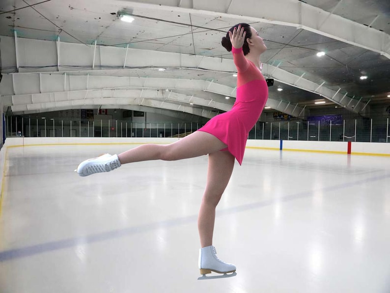 Kids Figure Skating Dress Sewing Pattern – Long Sleeve Flared Skirt (PDF Download) image 11
