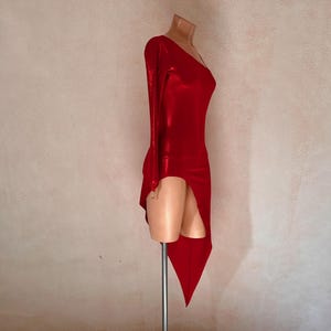 Asymmetrical Latin Dance Dress Sewing Pattern – One Sleeve Ballroom Costume (PDF Download) image 14