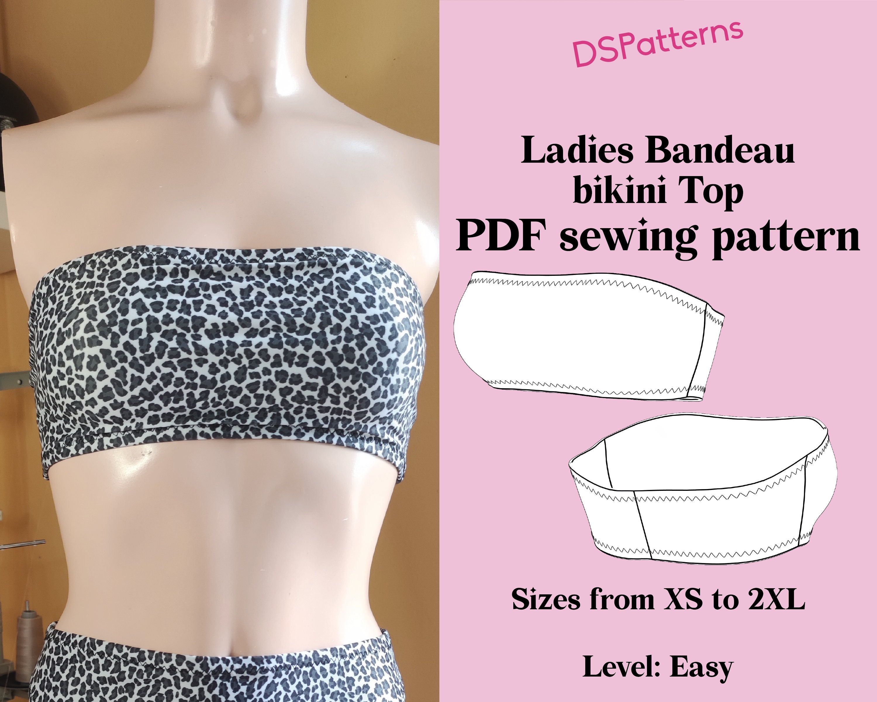 MEN'S CORSET PATTERN // Pdf Sewing Pattern Bandeau Corset Top for