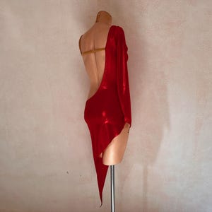 Asymmetrical Latin Dance Dress Sewing Pattern – One Sleeve Ballroom Costume (PDF Download) image 7