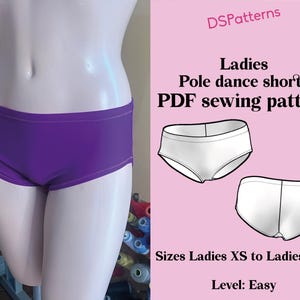DIY dance shorts sewing pattern PDF  - hot pants - swimwear instant Download