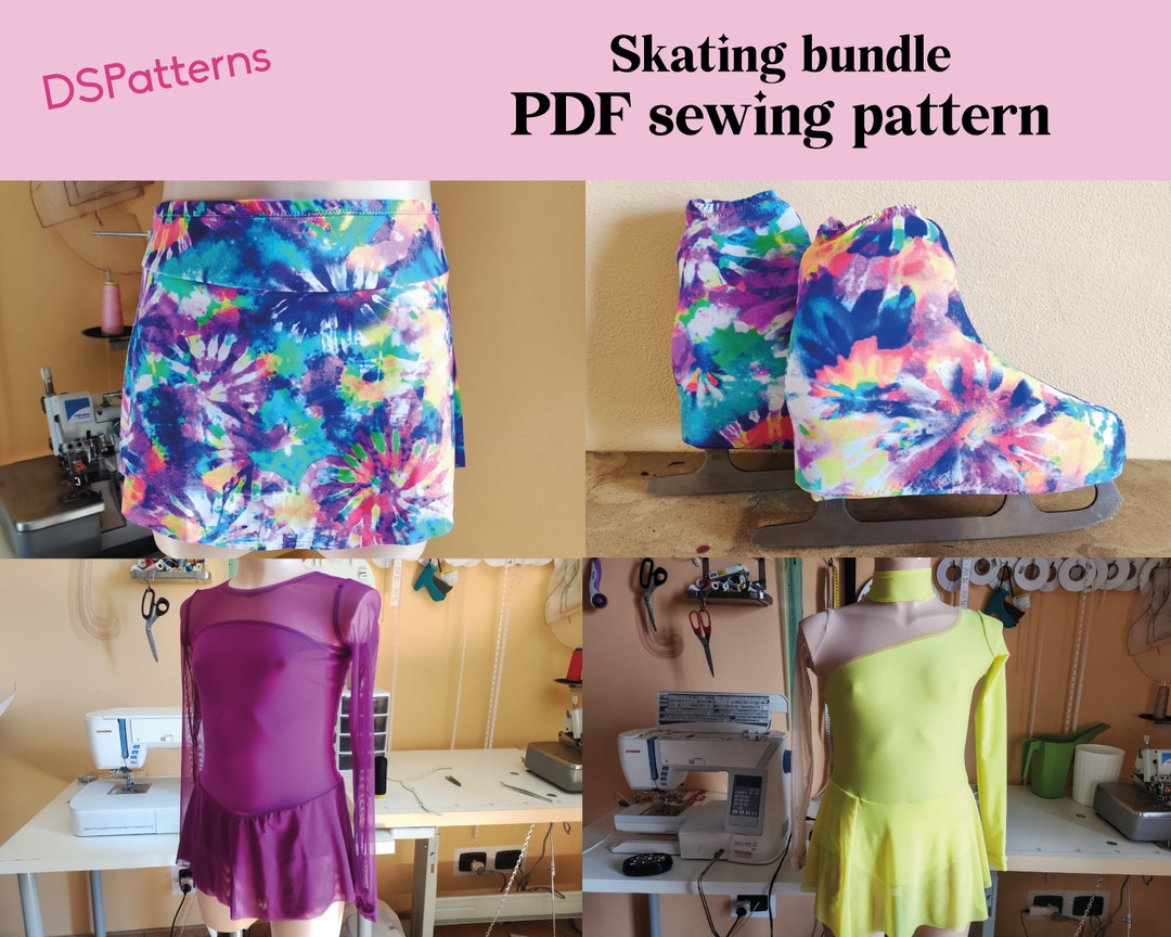 DIY BUNDLE Figure Skating Dress Sewing Pattern PDF Artistic Roller
