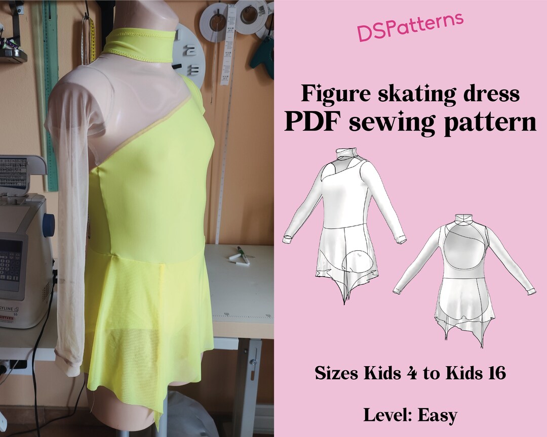 Diy Figure Skating Dress Sewing Pattern PDF Kids Skating Dress With