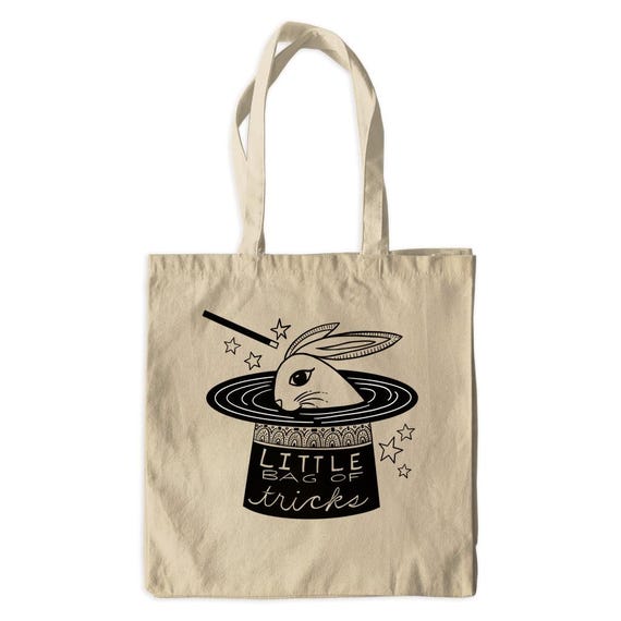 Magic Rabbit Cotton Canvas Tote Bag - Little Bag of Tricks