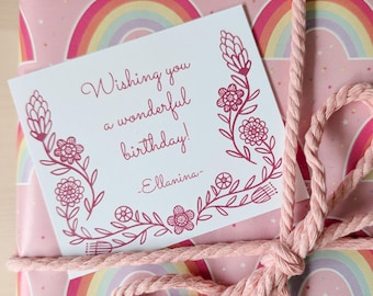 Customizable Floral Gift Tags Digital Download | 3.75"x3"