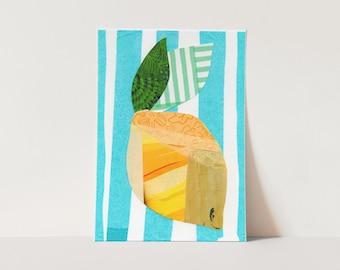 Fruit Collage Lemon Art Print