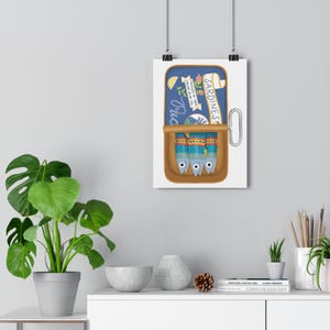 Sardine Tin Art Print: Colorful Mediterranean Summer Design