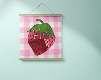 Fruit Collage Strawberry Art Print