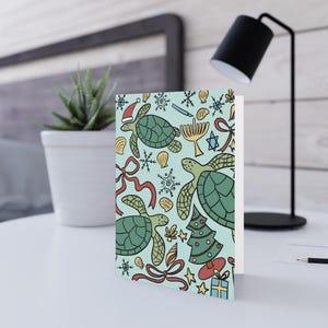 Holiday By The Sea Blank Greeting Cards Set | 10 Pack Notecard Set | Holiday Card | Greeting Card | Blank Card