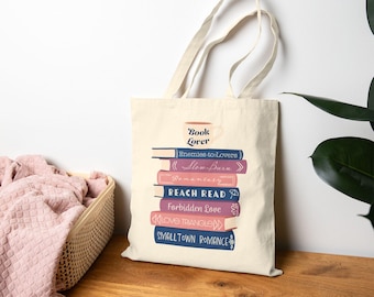 Book Lover Canvas Tote Bag | Romantic Book Club
