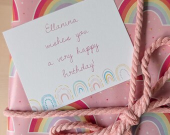 Customizable Rainbow Gift Tags Digital Download | 3.75"x3"
