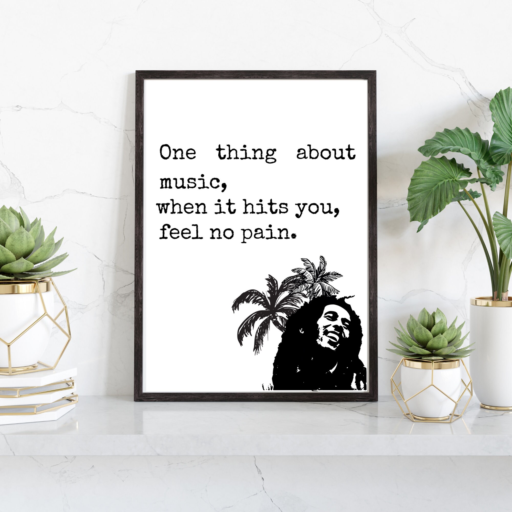 Bob Marley Song Lyrics Music Feel No Pain Wall Decor Etsy