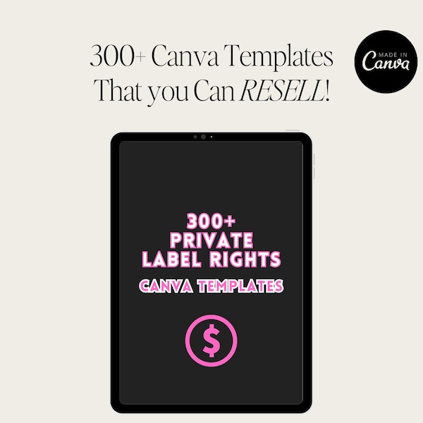 Ensemble PLR de planificateurs Canva | Plus de 300 produits PLR, modèles Canva Plr, modèles Plr Canva, planificateurs Plr imprimables, droits de revente principaux, Mrr