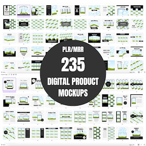 235 Digital Products Mockup Templates with MRR PLR, Digital Product listing Mock ups editable templates, Etsy Listing Photos, Etsy Mockups